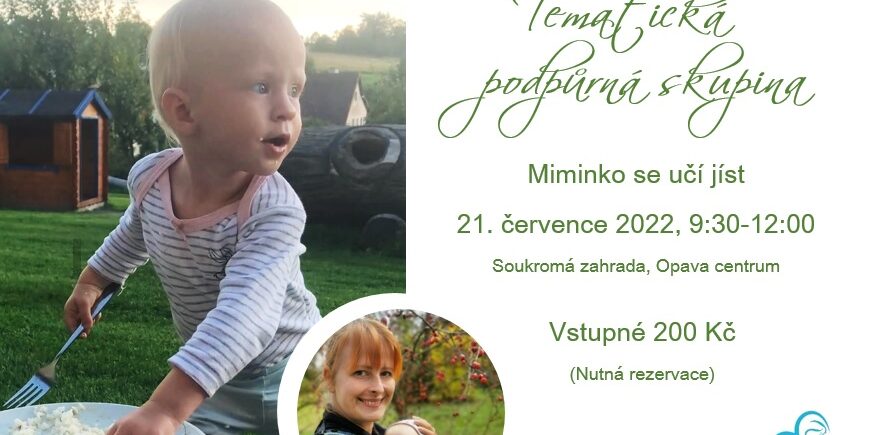 Pozvánka Miminko se učí jíst 21.7.2022
